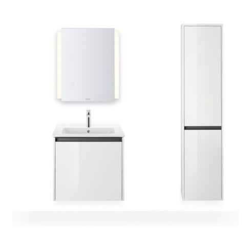 Duravit Me by Starck meuble vasque 63x49 cm, blanc, avec trop-plein, trou robinet