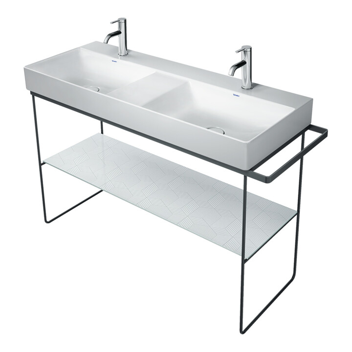 Duravit Metallkonsole DuraSquare 126,5x45cm, bodenstehend, chrom