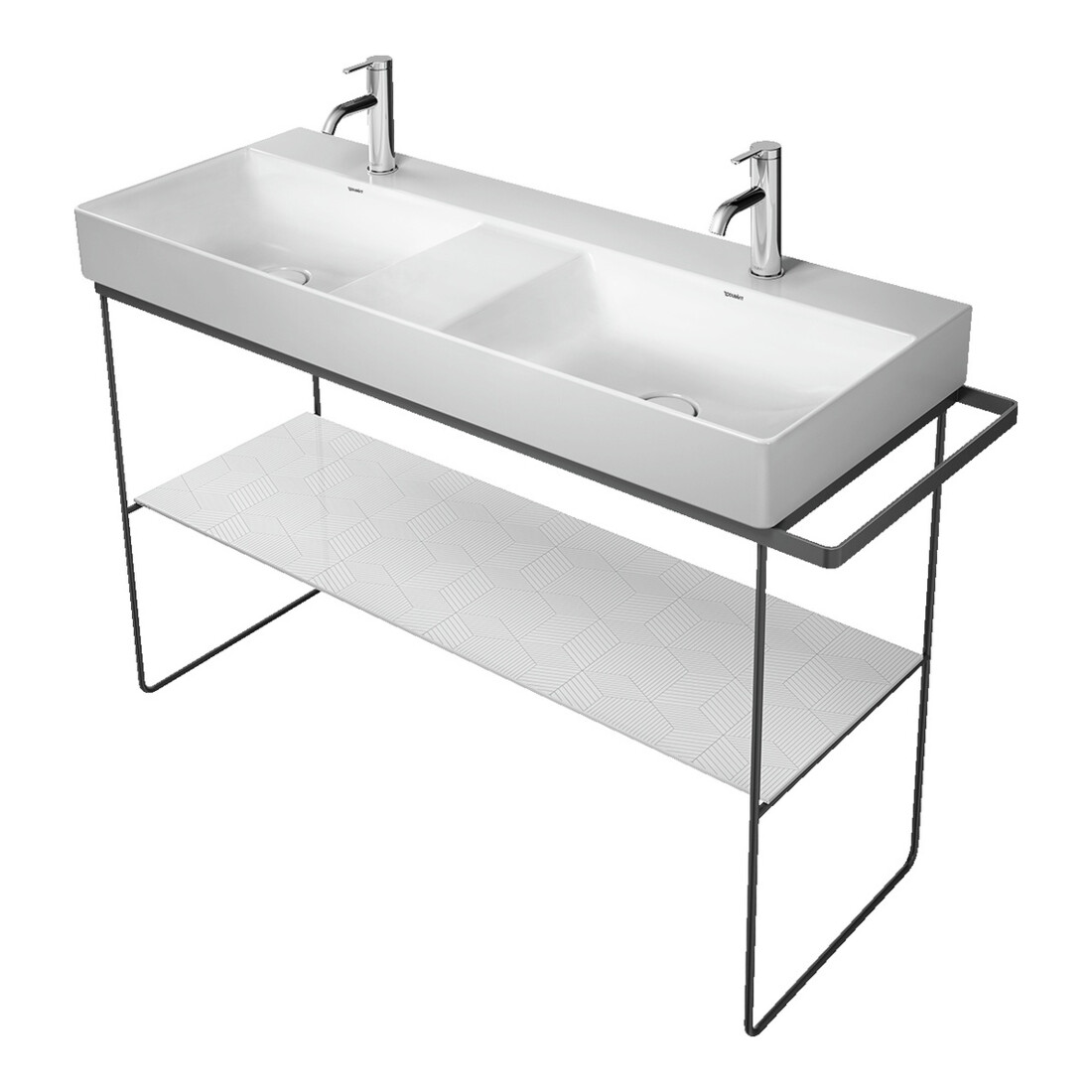 Duravit Metallkonsole DuraSquare 126,5x45cm, bodenstehend, chrom