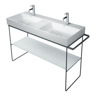 Duravit Metallkonsole DuraSquare 126,5x45cm, bodenstehend, schwarz matt