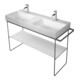 Duravit Metallkonsole DuraSquare 126,5x45cm, bodenstehend, schwarz matt