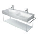 Duravit Metallkonsole DuraSquare 126,5x45cm, wandhängend, chrom-1