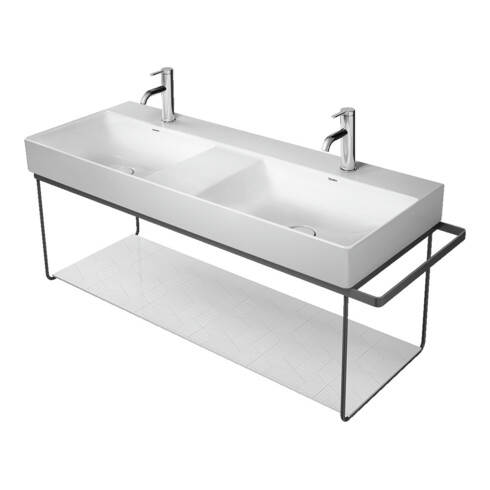Duravit Metallkonsole DuraSquare 126,5x45cm, wandhängend, schwarz matt