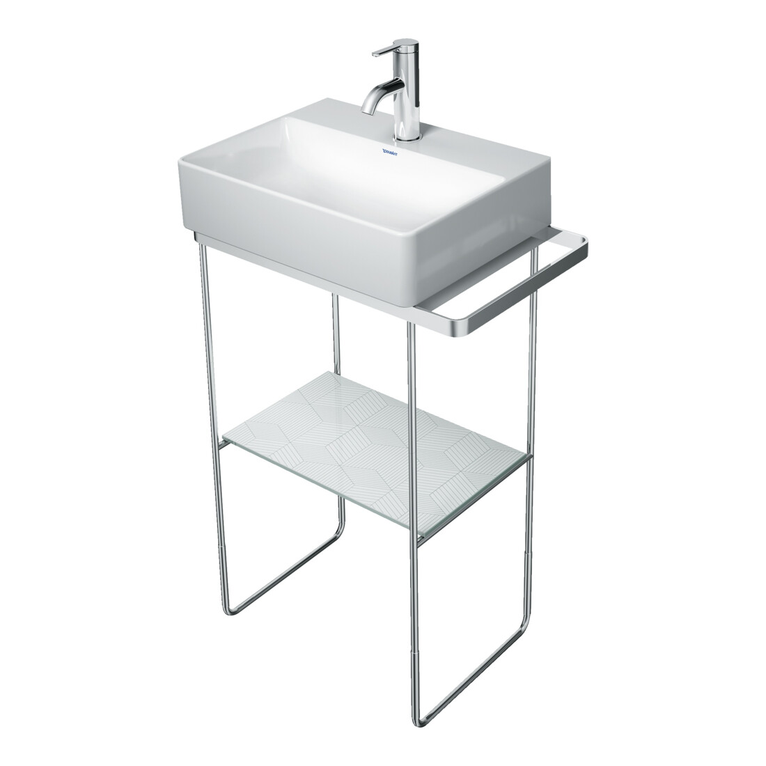 Duravit Metallkonsole DuraSquare 51,6x33cm, bodenstehend, chrom