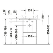 Duravit Metallkonsole DuraSquare 51,6x33cm, bodenstehend, chrom-4