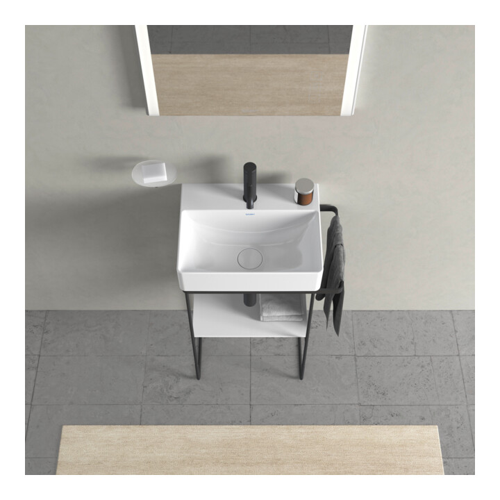 Duravit Metallkonsole DuraSquare 51,6x33cm, bodenstehend, schwarz matt