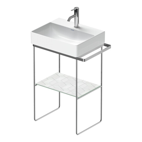 Duravit Metallkonsole DuraSquare 56,5x38cm, bodenstehend, chrom