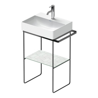 Duravit Metallkonsole DuraSquare 56,5x38cm, bodenstehend, schwarz matt