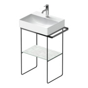 Duravit Metallkonsole DuraSquare 56,5x38cm, bodenstehend, schwarz matt