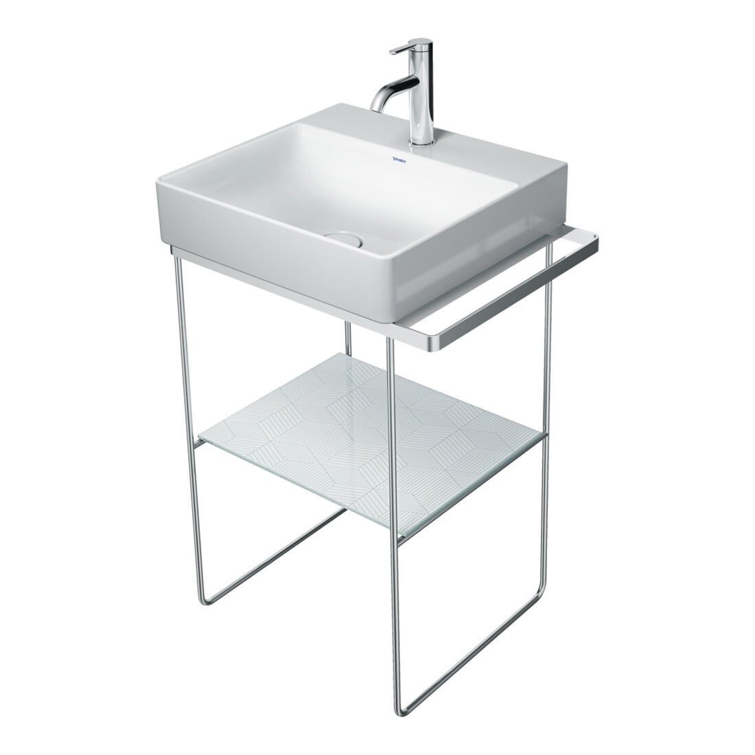 Duravit Metallkonsole DuraSquare 56,5x45cm, bodenstehend, chrom