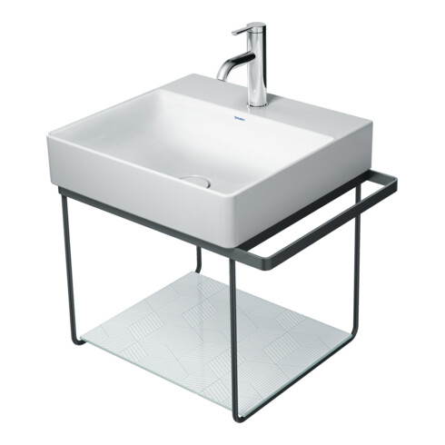 Duravit Metallkonsole DuraSquare 56,5x45cm, wandhängend, schwarz matt