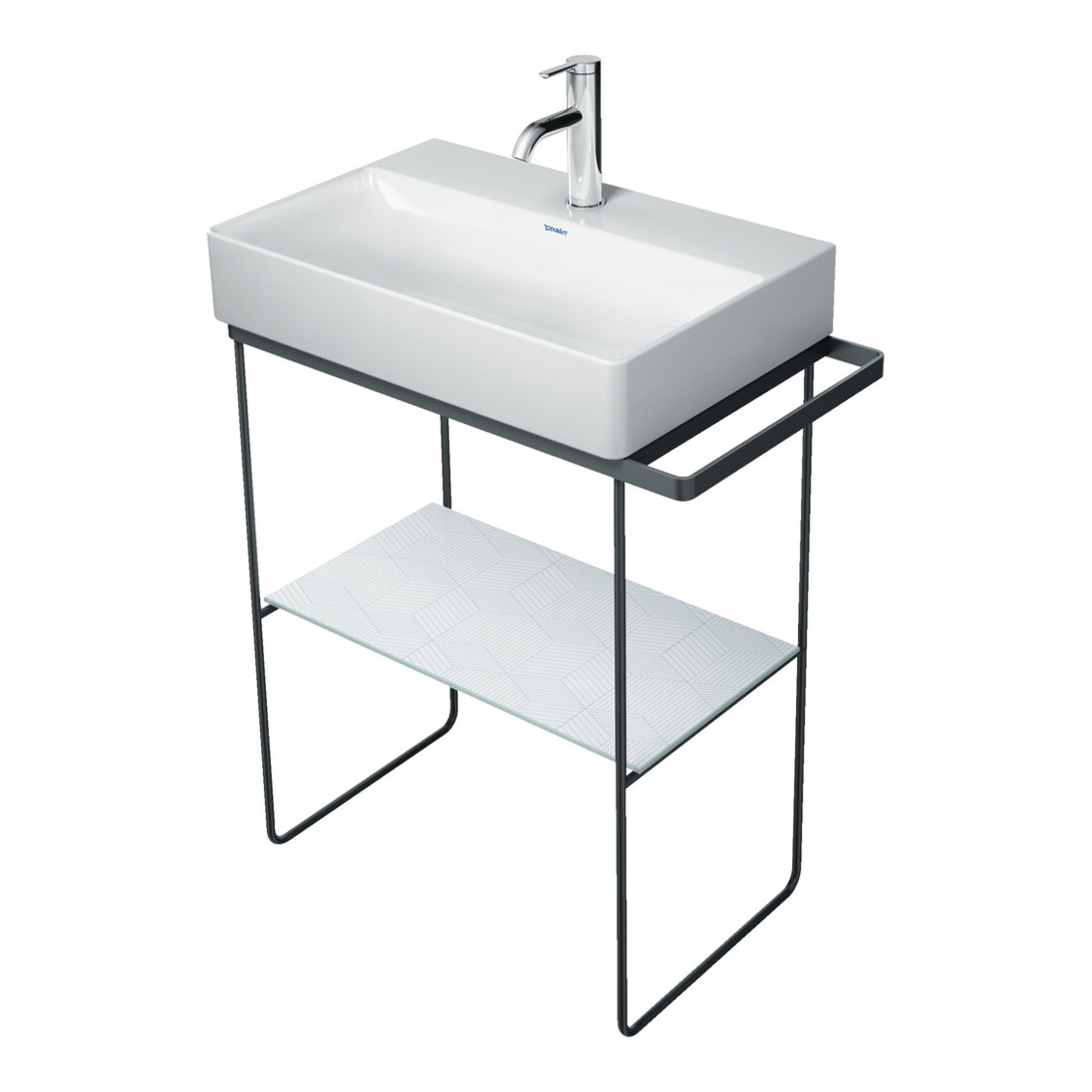 Duravit Metallkonsole DuraSquare 66,5x38cm, bodenstehend, chrom