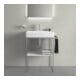 Duravit Metallkonsole DuraSquare 66,5x45cm, bodenstehend, chrom