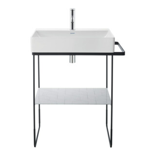 Duravit Metallkonsole DuraSquare 66,5x45cm, bodenstehend, schwarz matt