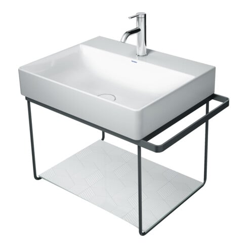 Duravit Metallkonsole DuraSquare 66,5x45cm, wandhängend, schwarz matt