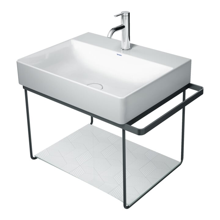 Duravit Metallkonsole DuraSquare 66,5x45cm, wandhängend, schwarz matt
