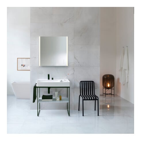 Duravit Metallkonsole DuraSquare 86,5x45cm, bodenstehend, schwarz matt