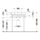 Duravit Metallkonsole Happy D.2 62, 3x49,1cm, f 231865, verst +5cm, chr-4