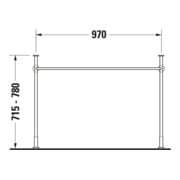 Duravit Metallkonsole Vero f MWT 032910, höhenverst. +6,5cm, chr-2