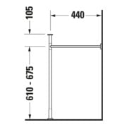 Duravit Metallkonsole Vero f MWT 032910, höhenverst. +6,5cm, chr-5
