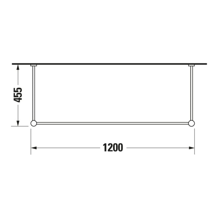 Duravit Metallkonsole Vero f MWT 032912, höhenverst. +6,5cm, chr