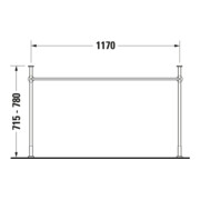 Duravit Metallkonsole Vero f MWT 032912, höhenverst. +6,5cm, chr-4