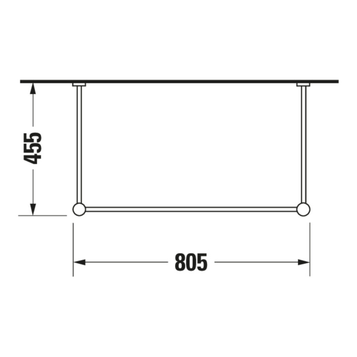 Duravit Metallkonsole Vero f MWT 032985, höhenverst. +6,5cm, chr