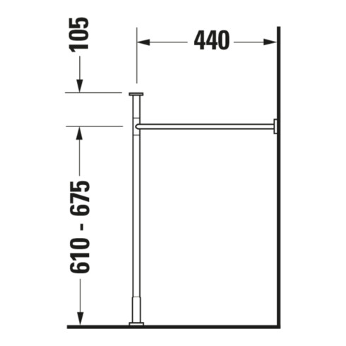 Duravit Metallkonsole Vero f MWT 032985, höhenverst. +6,5cm, chr