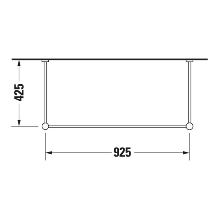 Duravit Metallkonsole Vero verst +5cm, chr, z WT 045410, 235010