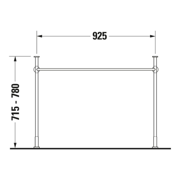 Duravit Metallkonsole Vero verst +5cm, chr, z WT 045410, 235010