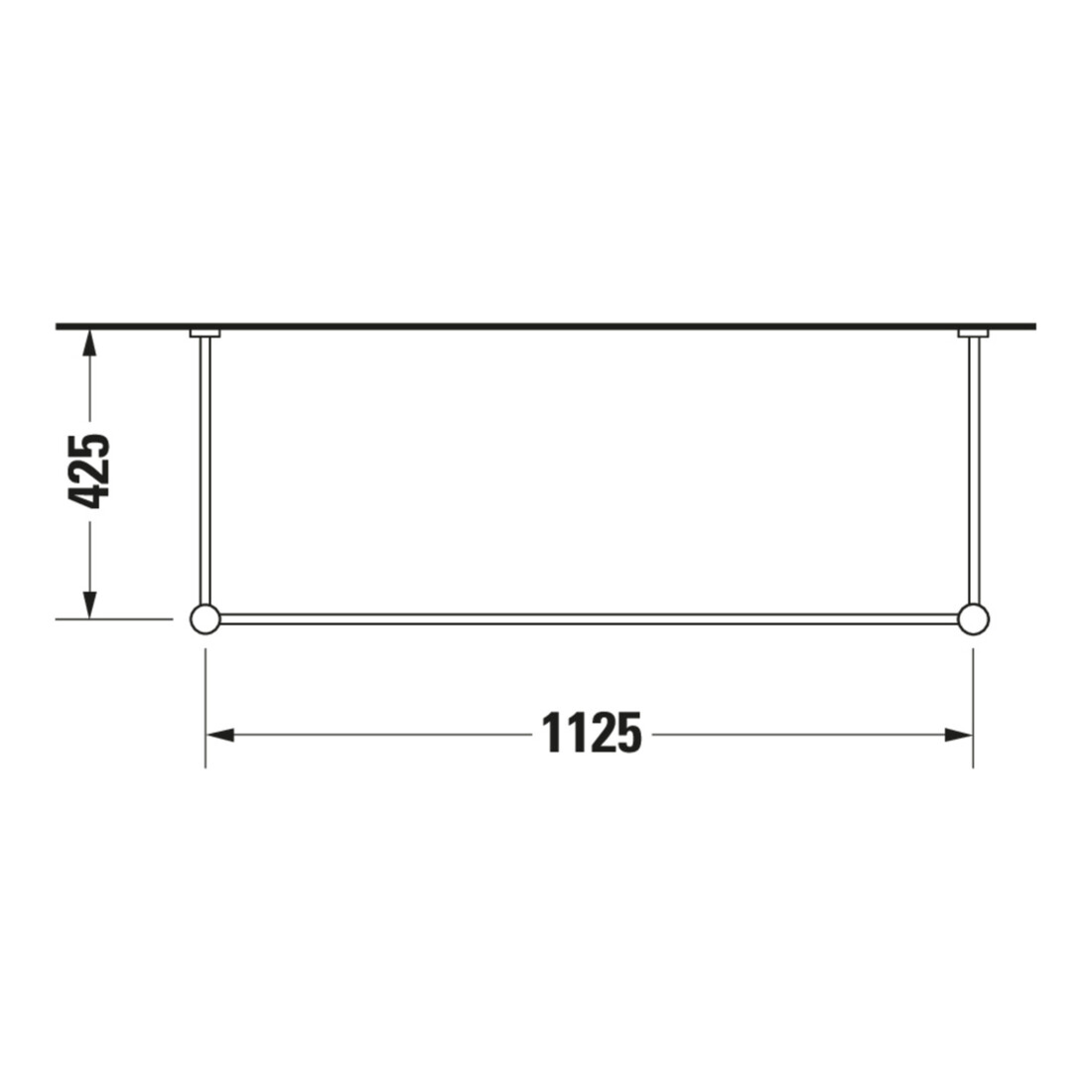 Duravit Metallkonsole Vero verst +5cm, chr, z WT 045412, 235012