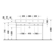 Duravit Metallkonsole Vero verst +5cm, chr, z WT 045412, 235012-2