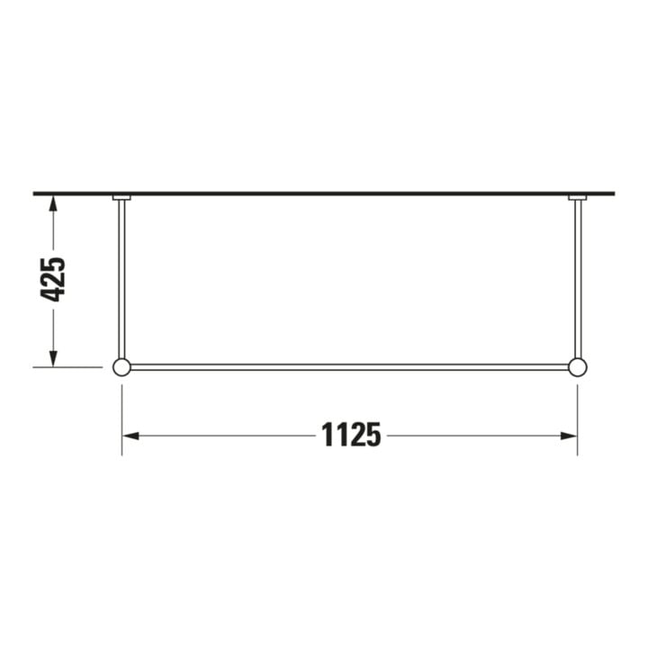 Duravit Metallkonsole Vero verst +5cm, chr, z WT 045412, 235012