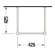Duravit Metallkonsole Vero verst +5cm, chr, z WT 045450, 235050-2