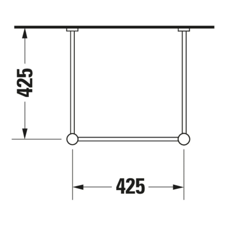 Duravit Metallkonsole Vero verst +5cm, chr, z WT 045450, 235050