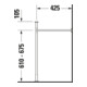 Duravit Metallkonsole Vero verst +5cm, chr, z WT 045450, 235050-4