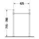 Duravit Metallkonsole Vero verst +5cm, chr, z WT 045450, 235050-5