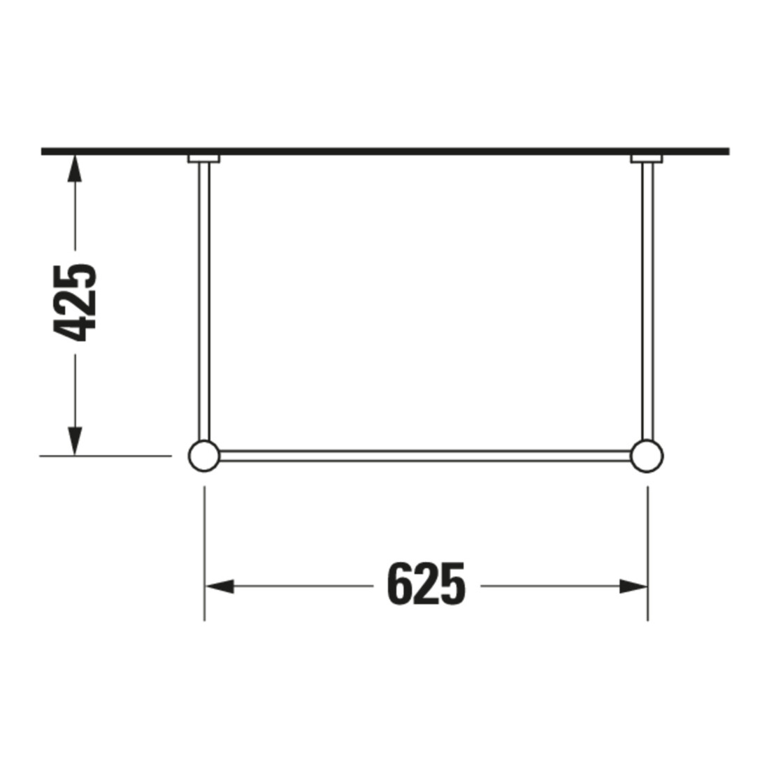 Duravit Metallkonsole Vero verst +5cm, chr, z WT 045470, 235060