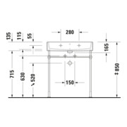 Duravit Metallkonsole Vero verst +5cm, chr, z WT 045470, 235060-5