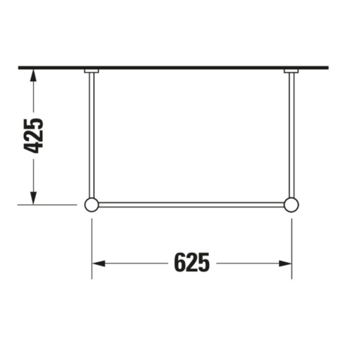 Duravit Metallkonsole Vero verst +5cm, chr, z WT 045470, 235060