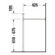 Duravit Metallkonsole Vero verst +5cm, chr, z WT 045480, 235080-5