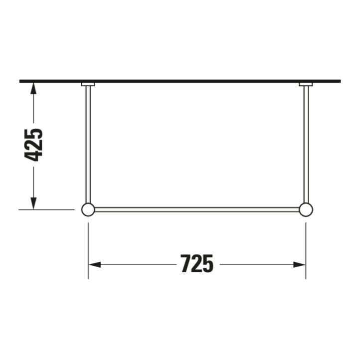 Duravit Metallkonsole Vero verst +5cm, chr, z WT 045480, 235080