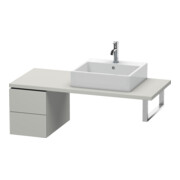 Duravit Meuble bas L-Cube 32x54,7 cm, béton gris, 2 tiroirs, sans poignée-1