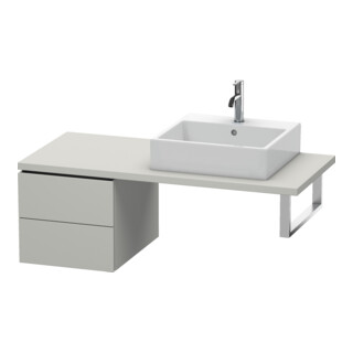 Duravit Meuble bas L-Cube 42x54,7 cm, béton gris, 2 tiroirs, sans console