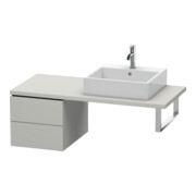 Duravit Meuble bas L-Cube 42x54,7 cm, béton gris, 2 tiroirs, sans console