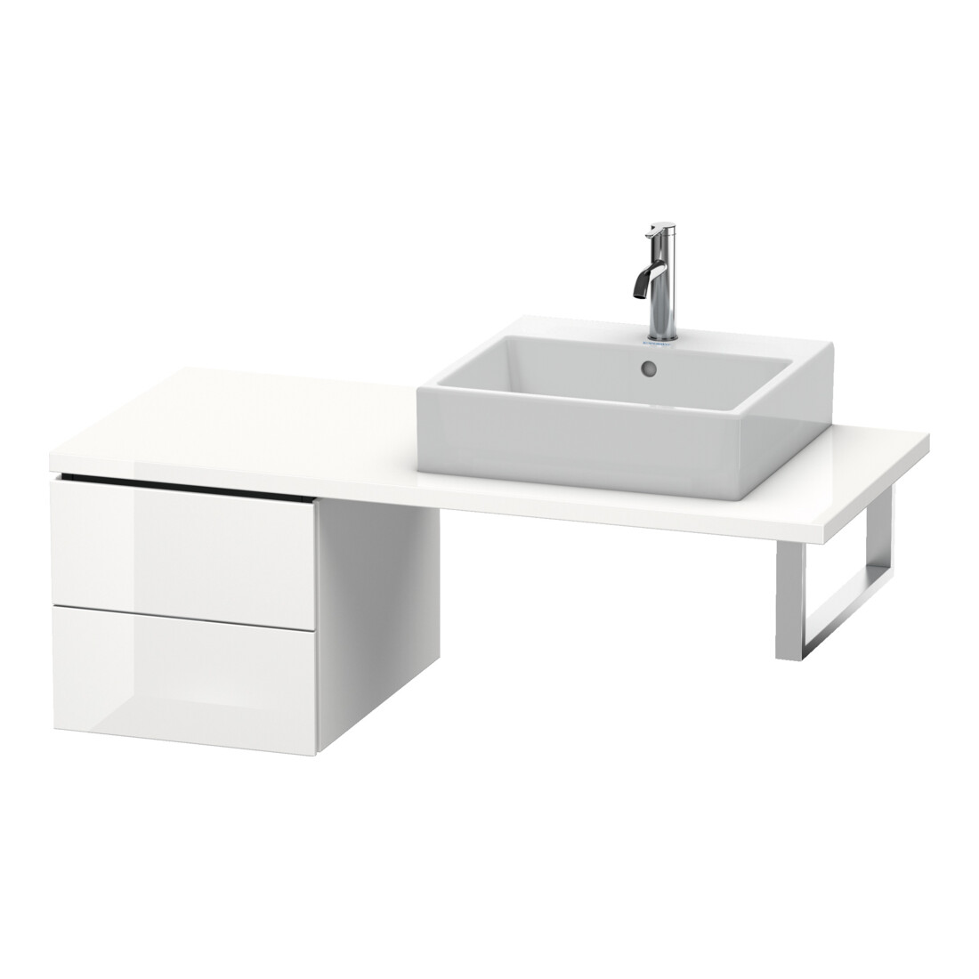 Duravit Meuble bas L-Cube 42x54,7 cm, blanc mat, 2 tiroirs