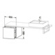 Duravit Meuble bas L-Cube 42x54,7 cm, blanc mat, avec console, 1 tiroir