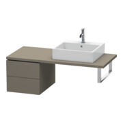 Duravit Meuble bas L-Cube 42x54,7 cm, gris mat, 2 tiroirs-1