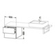 Duravit Meuble bas L-Cube 42x54,7 cm, gris mat, 2 tiroirs