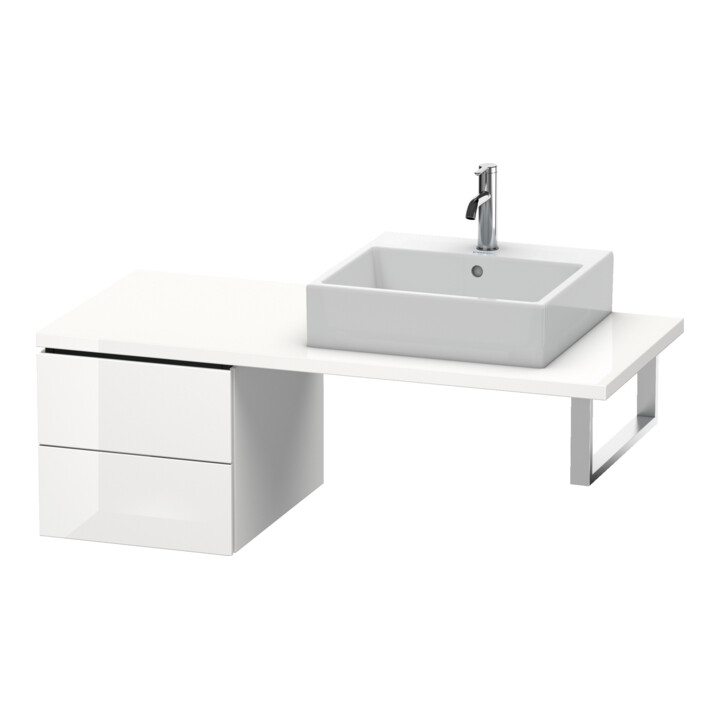 Duravit Meuble bas L-Cube 42x54,7 cm, gris mat, 2 tiroirs